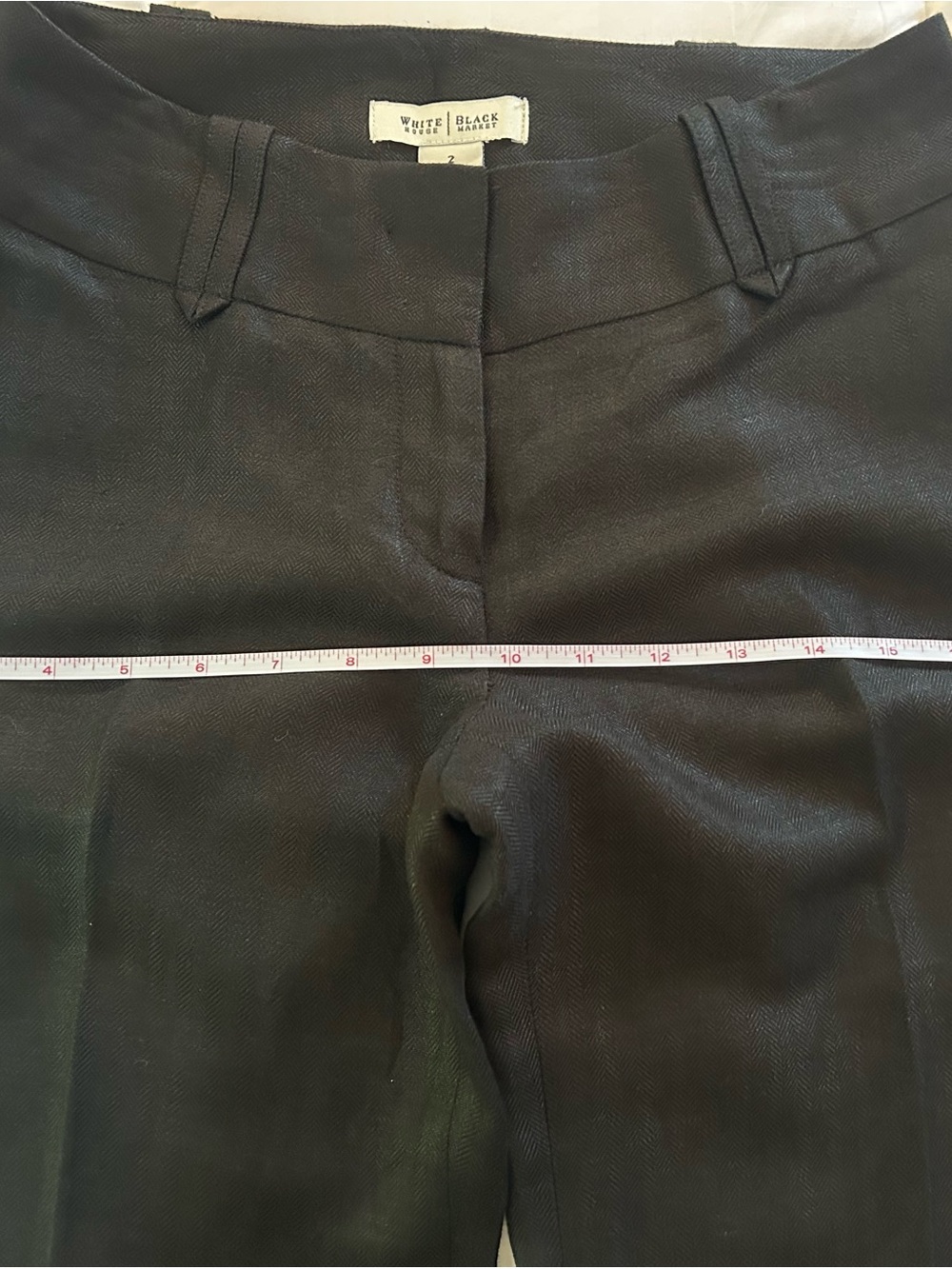 White House Black Market Black Tailored Wide leg Dress Trousers - Picture 9 of 13